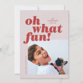 Gras Typographie Colorblock Photo Carte de Noël (Devant)