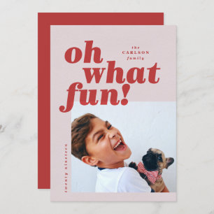 Gras Typographie Colorblock Photo Carte de Noël