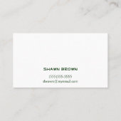 Gras Visitekaartje (Achterkant)