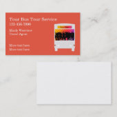 Gras Voyage Tour Bus thème Cartes de visite (Devant / Derrière)