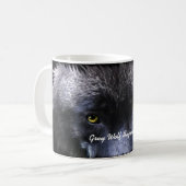 GRAS WOLF SUPPORTER Wolf Eyes Wildlife Gift Mug (Devant gauche)