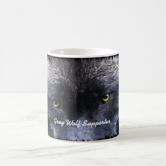 GRAS WOLF SUPPORTER Wolf Eyes Wildlife Gift Mug (Centre)