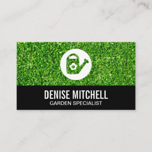 Grasachtergrond Tuinieren Visitekaartje