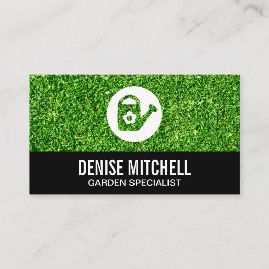 Grasachtergrond Tuinieren Visitekaartje (Voorkant)