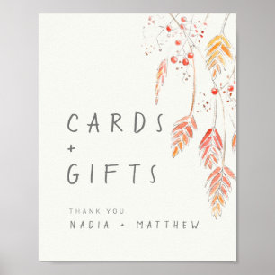 Grasbessen vallen onder trouwkaarten en cadeaubord poster