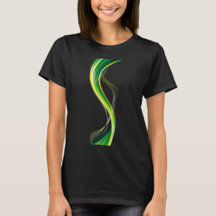 Grasgroene zijde achtergrond t-shirt