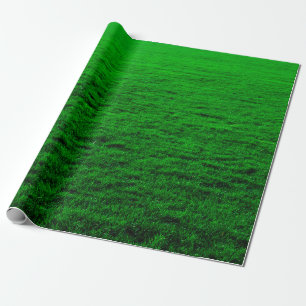 Grasland met achtergrondgroen gras cadeaupapier