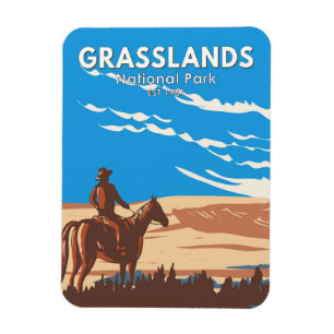 Graslands National Park Canada Travel Art  Magneet