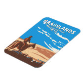 Graslands National Park Canada Travel Art  Magneet (Linkerzijde)