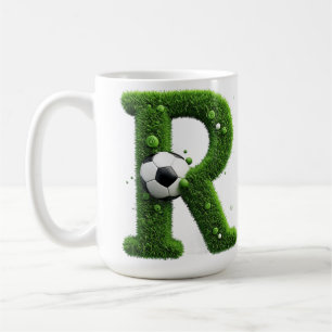 Grasletter met Voetbal gevormd Koffiemok