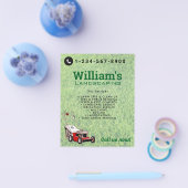 Grasmaaidiensten, gazonverzorging flyer (Enkel)