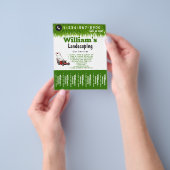 Grasmaaidiensten, gazonverzorging scheuren af flyer (Hand)