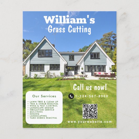 Grasmaaien Grasmaaien Landschap Flyer (Voorkant)