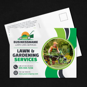 Grasmaaien Mulching Yard Landscaping Briefkaart