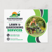 Grasmaaien Mulching Yard Landscaping Briefkaart (Voorkant)