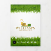 Grasmaaien Snijdiensten Gold Lawn 3 Brochure Drieluik Kaart (Cover)