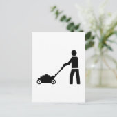 grasmaaier briefkaart (Staand voorkant)