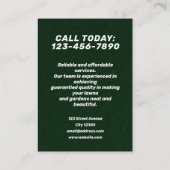 Grasmaaier grafisch Visitekaartje (Achterkant)