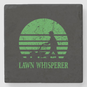 Grasmaaier Lawn Whisperer Tuinman Gift Stenen Onderzetter