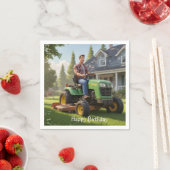 Grasmaaier Man Verjaardag Servet (Insitu)