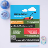 Grasmaaier Scene, Graszorg Diensten Flyer (Enkel)