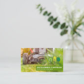 grasmaaier | snijdend lang gras | Trees Logo Visitekaartje (Staand voorkant)