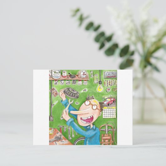 grasmaaierfix briefkaart (Staand voorkant)