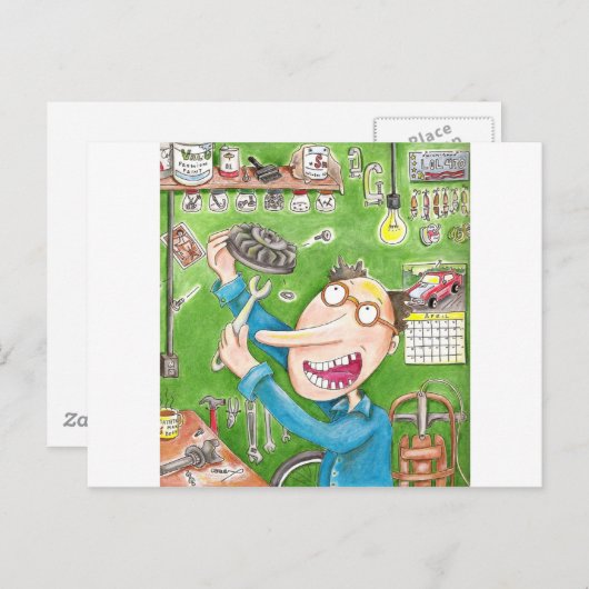 grasmaaierfix briefkaart (Voorkant / Achterkant)