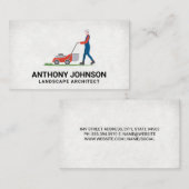 grasmaaigras van man | tuinarchitect visitekaartje (Voorkant / Achterkant)