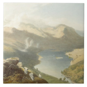 Grasmere uit Langdale Fell uit 'The English Lak' Tegeltje