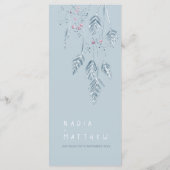 Grass berries aquarelle bleu poussiéreux menu mari (Dos)