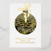 Grass Christmas Tree Orament Foil Carte de vacance (Recto)