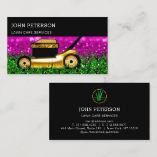 Grass Cutting Services Pink Visitekaartje
