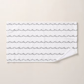 Grass de blé noir et blanc rayé (Serviette à main)