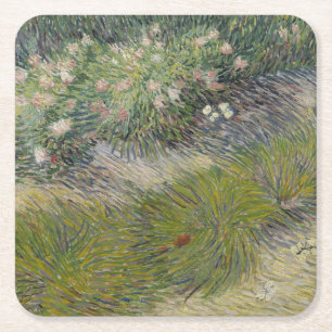 Grass en Butterflies van Vincent Van Gogh Vierkante Kartonnen Onderzetter