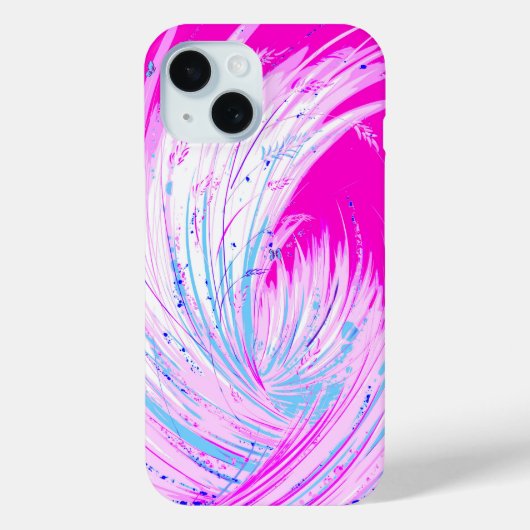 Grass et papillons sauvages iPhone 15 Coque (Verso)