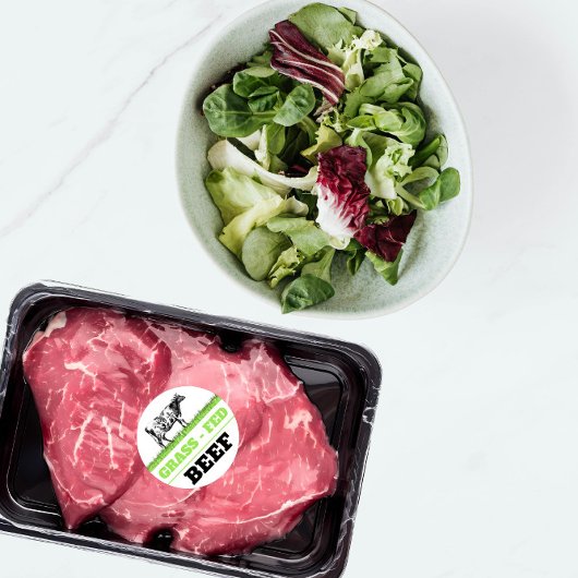 Grass Fed Beef Label Sticker