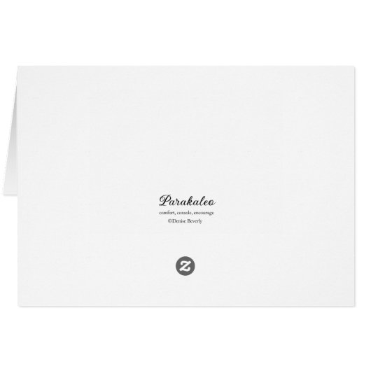 Grass garrots, fleurs fade Parakaleo carte note (Dos Horizontal)