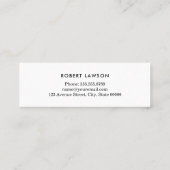 Grass Green Chic Class Afstuderen Name Card Mini Visitekaartje (Achterkant)