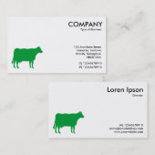 Grass Green Cow Symbol - White Visitekaartje (Voorkant / Achterkant)
