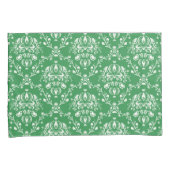 Grass Green en White Damask Kussensloop (Voorkant-Rechts)