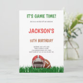 Grass Green Football Invitations Anniversaire (Debout devant)