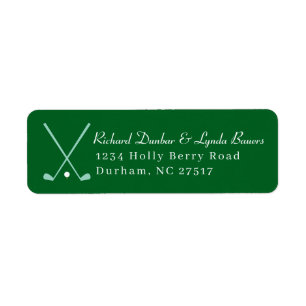 Grass Green Golf Theme Retour Adres Label