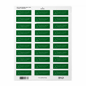 Grass Green Golf Theme Retour Adres Label (Full Sheet)