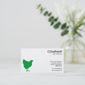 Grass Green Hen Symbol - White Visitekaartje (Staand voorkant)