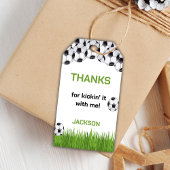 Grass Green Soccer Birthday Gift Labels Cadeaulabel