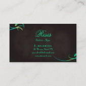 Grass Green Yellowish Card Salon Spa Visitekaartje (Achterkant)