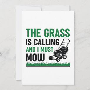 Grass Is Calling And I Must Mow Bedankkaart