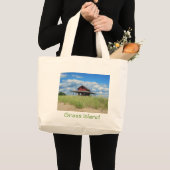 Grass Island Beach Grote Tote Bag (Voorkant (product))