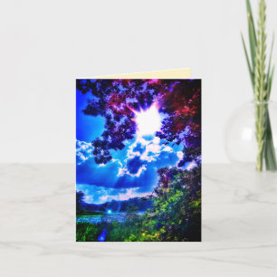 GRASS LAKE SUN VERT GREETING CARD KAART